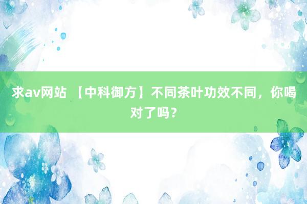 求av网站 【中科御方】不同茶叶功效不同，你喝对了吗？