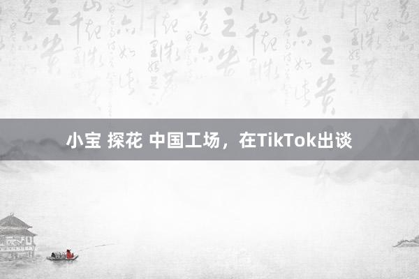 小宝 探花 中国工场，在TikTok出谈